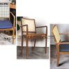 Ghế ăn gỗ sồi tự nhiên đan mây Mila mặt nệm tựa vuông màu tự nhiên GHEMM-08SN