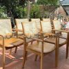 Ghế ăn gỗ sồi tự nhiên đan mây Mila mặt nệm tựa vuông màu tự nhiên GHEMM-08SN