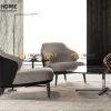 Ghế ăn gỗ sồi tự nhiên mặt nệm Minotti GHEMN-24SN