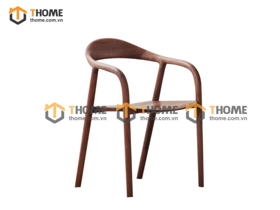 Ghế ăn gỗ sồi tự nhiên mặt nệm Neva có tay GHEMN-10SN