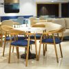 Ghế ăn gỗ sồi tự nhiên mặt nệm Neva có tay GHEMN-10SN