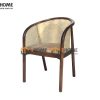 Ghế ăn gỗ sồi tự nhiên đan mây Neva tựa mây GHEMM-15SN