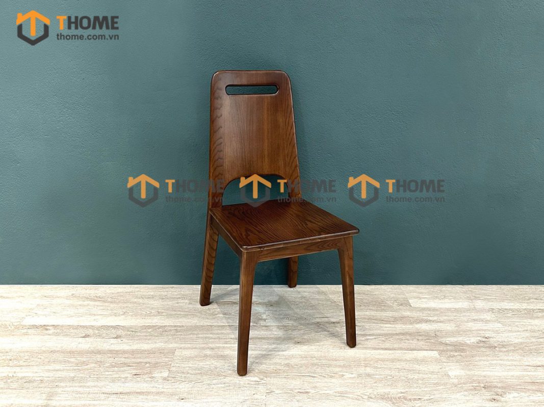 Ghế ăn gỗ sồi tự nhiên 1 lá có lỗ Nova GHEMG-20SN