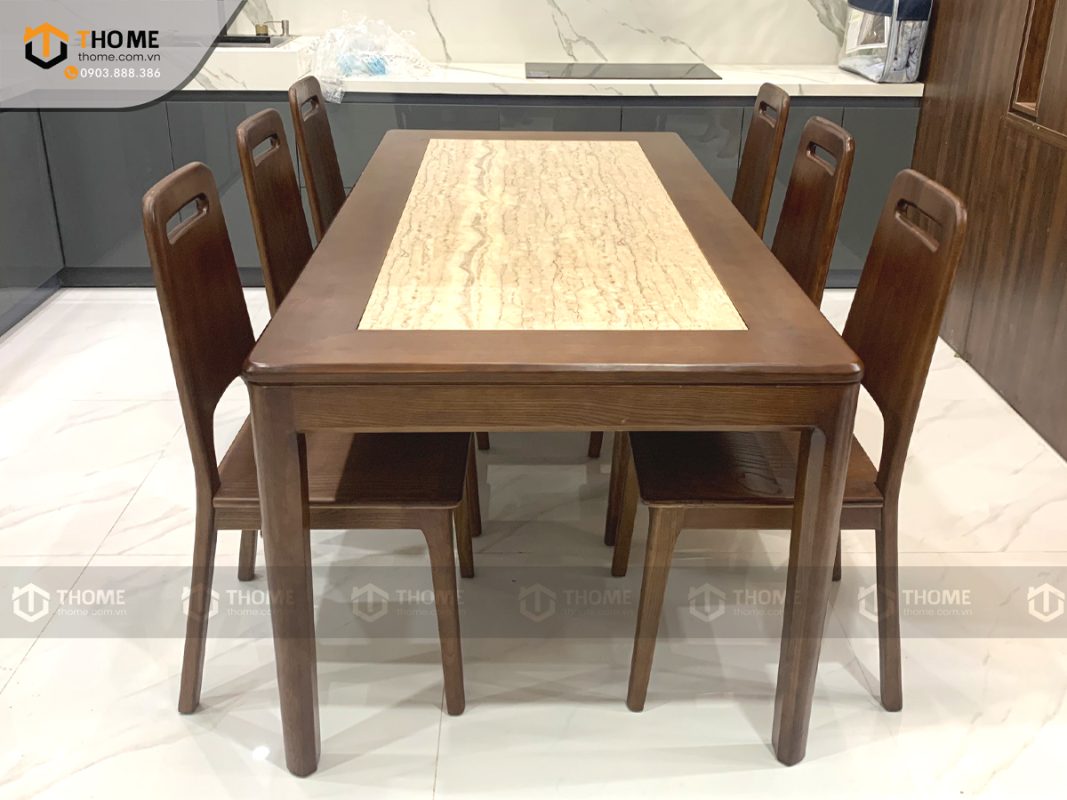 Ghế ăn gỗ sồi tự nhiên 1 lá có lỗ Nova GHEMG-20SN