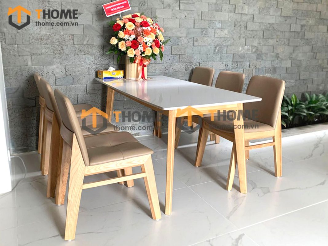 Ghế ăn gỗ sồi tự nhiên mặt nệm Obama GHEMN-21SN