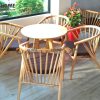 Ghế ăn gỗ sồi tự nhiên mặt nệm Pinston 15 nan GHEMN-31SN