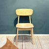 Ghế ăn gỗ sồi tự nhiên mặt nệm Rew màu tự nhiên GHEMN-37SN
