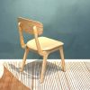 Ghế ăn gỗ sồi tự nhiên mặt nệm Rew màu tự nhiên GHEMN-37SN