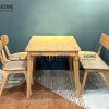 Ghế ăn gỗ sồi tự nhiên mặt nệm Rew màu tự nhiên GHEMN-37SN