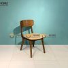 Ghế ăn gỗ sồi tự nhiên mặt nệm Rew màu óc chó GHEMN-38SN