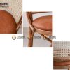 Ghế ăn gỗ sồi tự nhiên đan mây Russol mặt tròn nệm tựa vòm GHEMM-04SN