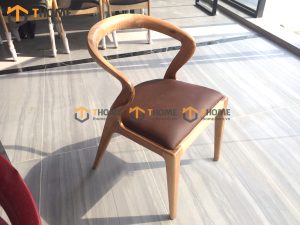 Ghế ăn gỗ sồi tự nhiên mặt nệm Salma GHEMN-09SN
