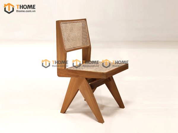 Ghế ăn gỗ sồi tự nhiên đan mây SH không tay GHEMM-13SN