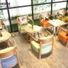 Ghế ăn gỗ sồi tự nhiên mặt nệm Starbuck có tay GHEMN-20SN