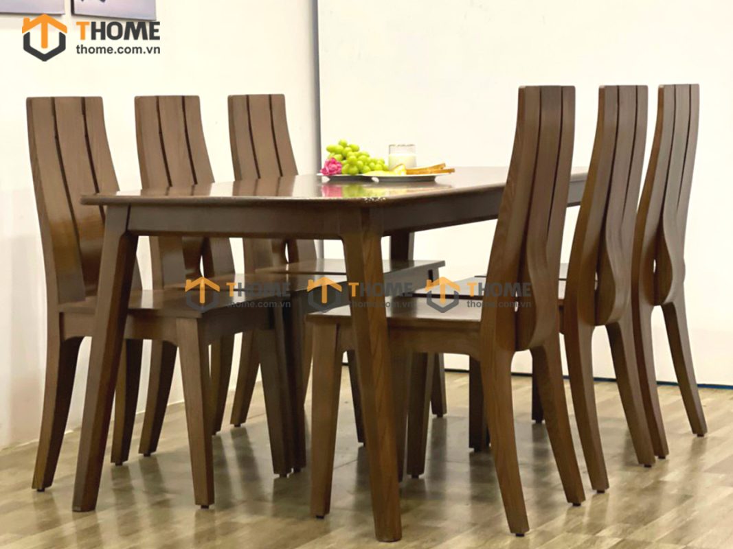 Ghế ăn gỗ sồi tự nhiên lưng gù Sunrise GHEMG-19SN