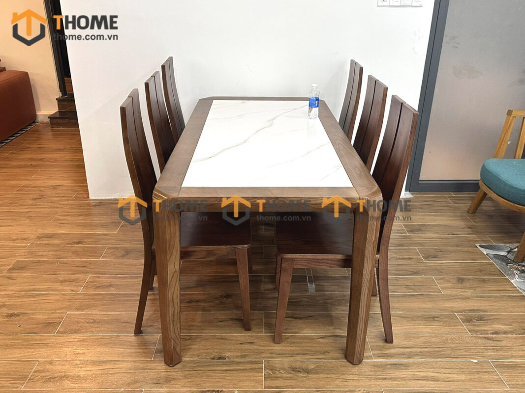 Ghế ăn gỗ sồi tự nhiên lưng gù Sunrise GHEMG-19SN