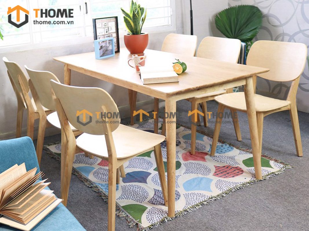 Ghế ăn gỗ sồi tự nhiên tai voi óc chó màu tự nhiên GHEMG-01SN