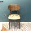 Ghế ăn gỗ sồi tự nhiên mặt nệm tai voi mặt nệm GHEMN-17SN
