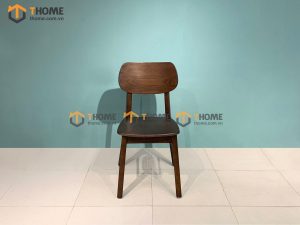 Ghế ăn gỗ sồi tự nhiên tai voi màu óc chó GHEMG-02SN