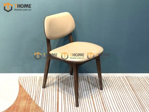 Ghế ăn gỗ sồi tự nhiên mặt nệm tai voi tựa mặt nệm GHEMN-18SN