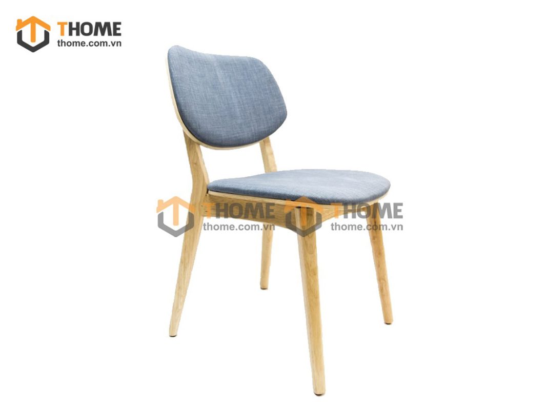 Ghế ăn gỗ sồi tự nhiên mặt nệm tai voi tựa mặt nệm GHEMN-18SN