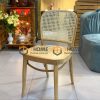 Ghế ăn gỗ sồi tự nhiên đan mây Thonet 811 mặt tròn gỗ tựa vòm màu tự nhiên GHEMM-05SN