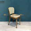 Ghế ăn gỗ sồi tự nhiên đan mây Thonet 811 mặt nệm tựa tròn GHEMM-07SN