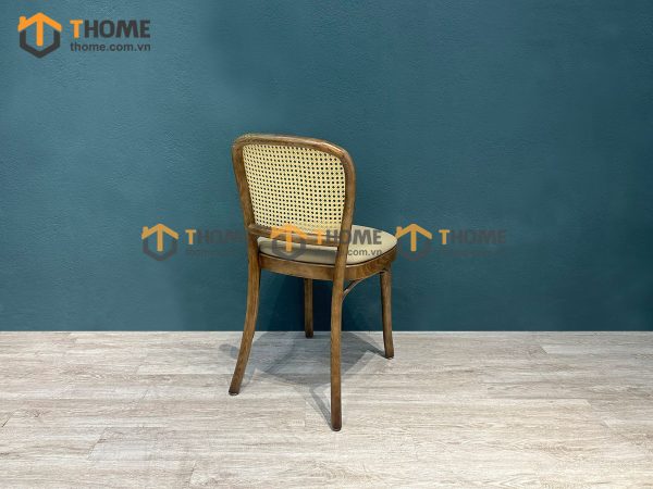 Ghế ăn gỗ sồi tự nhiên đan mây Thonet 811 mặt nệm tựa tròn GHEMM-07SN