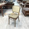 Ghế ăn gỗ sồi tự nhiên đan mây Thonet 811 mặt nệm tựa tròn GHEMM-07SN