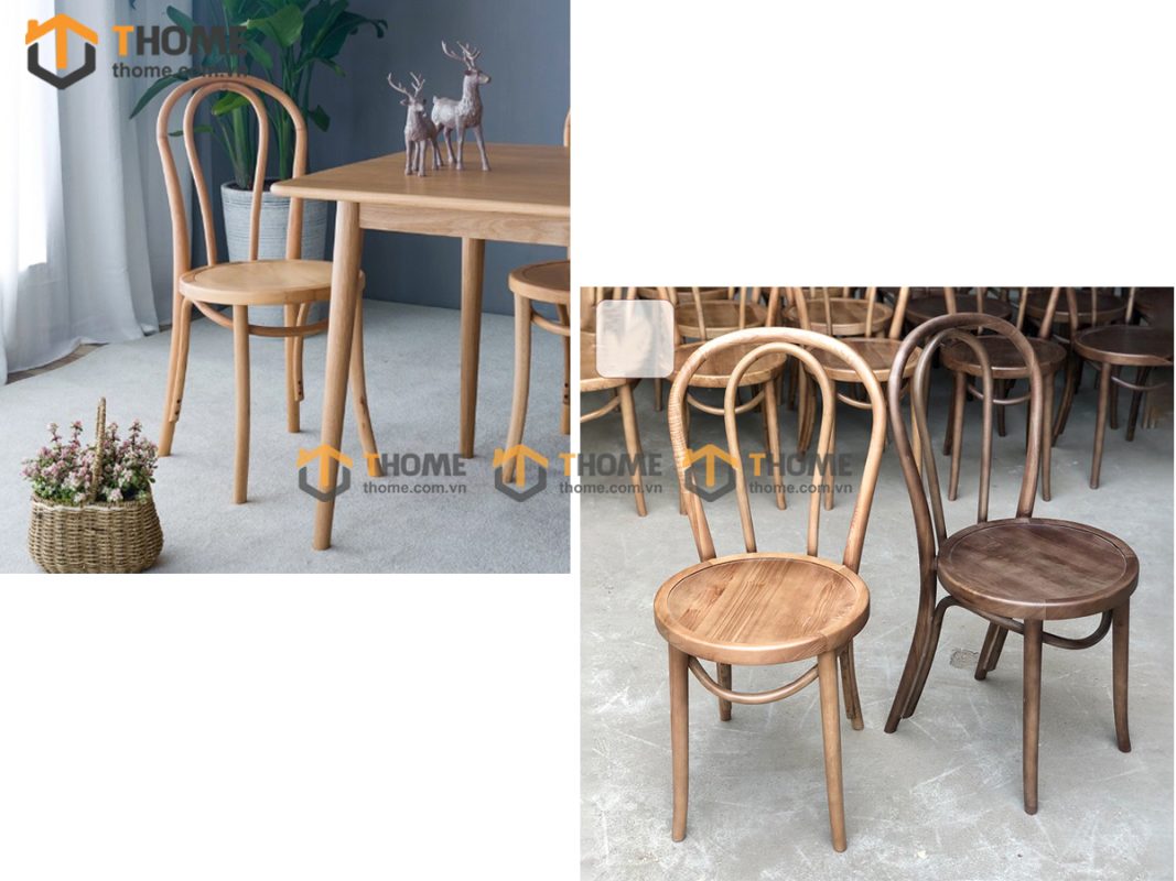 Ghế ăn gỗ sồi tự nhiên Thonet GHEMG-07SN