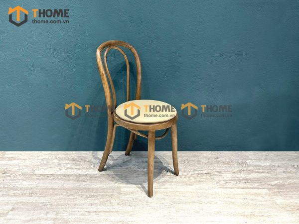 Ghế ăn gỗ sồi tự nhiên mặt nệm Thonet GHEMN-43SN