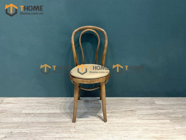 Ghế ăn gỗ sồi tự nhiên mặt nệm Thonet GHEMN-43SN