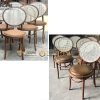 Ghế ăn gỗ sồi tự nhiên đan mây Thonet mặt tròn nệm tựa tròn GHEMM-03SN