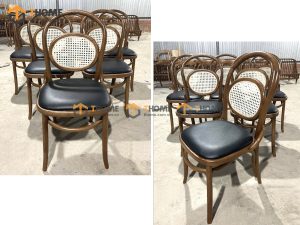 Ghế ăn gỗ sồi tự nhiên đan mây Thonet No11 mặt nệm tựa mây GHEMM-19SN