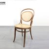 Ghế ăn gỗ sồi tự nhiên đan mây Thonet No15 mặt mây tựa mây GHEMM-18SN