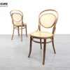 Ghế ăn gỗ sồi tự nhiên đan mây Thonet No15 mặt mây tựa mây GHEMM-18SN