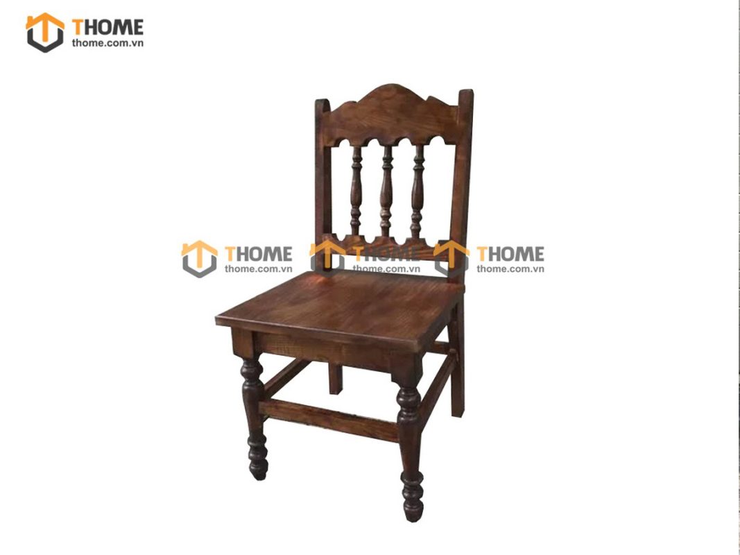 Ghế ăn gỗ sồi tự nhiên tiện trúc GHEMG-17SN