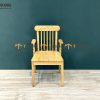 Ghế ăn gỗ sồi tự nhiên Titan có tay màu tự nhiên GHEMG-15SN