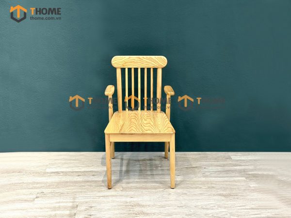 Ghế ăn gỗ sồi tự nhiên Titan có tay màu tự nhiên GHEMG-15SN