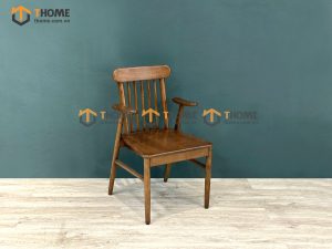 Ghế ăn gỗ sồi tự nhiên Titan có tay màu óc chó GHEMG-16SN