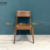 Ghế ăn gỗ sồi tự nhiên Venco màu óc chó GHEMG-26SN