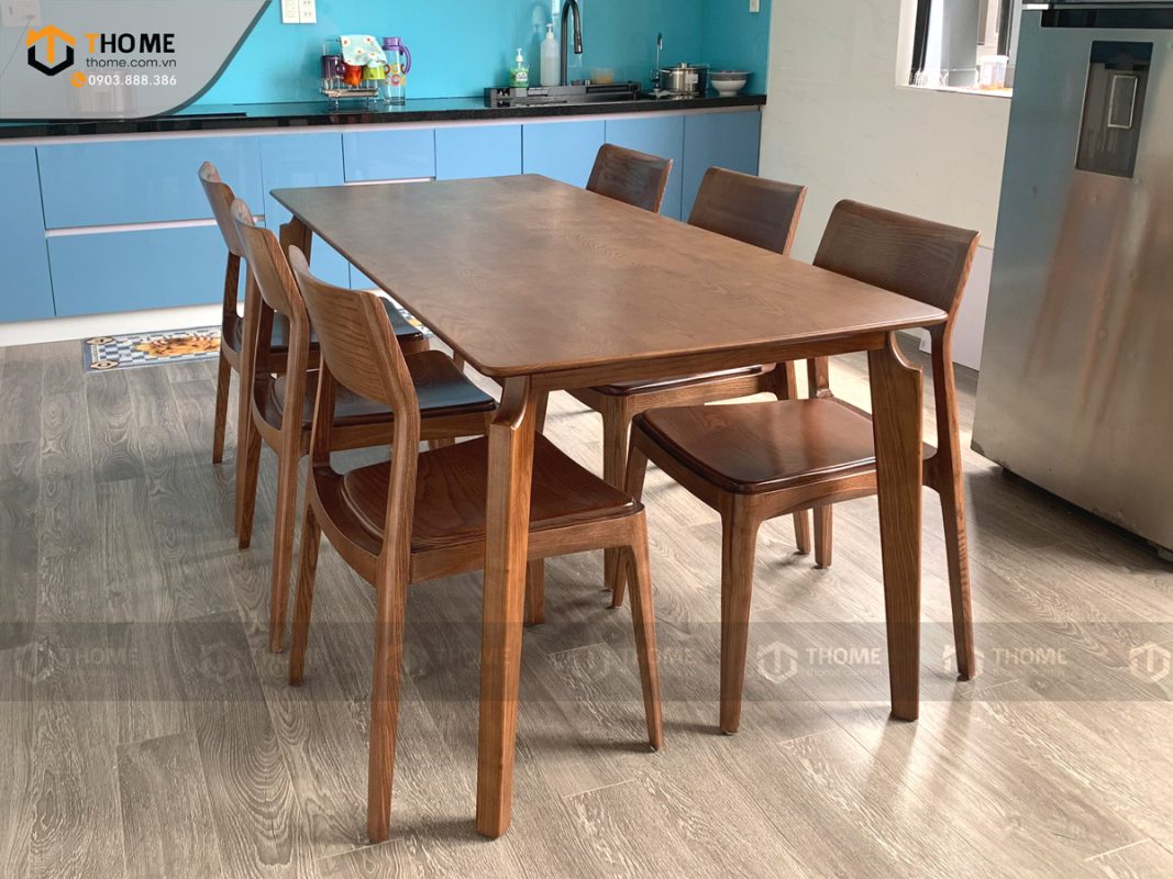 Ghế ăn gỗ sồi tự nhiên Venco màu óc chó GHEMG-26SN