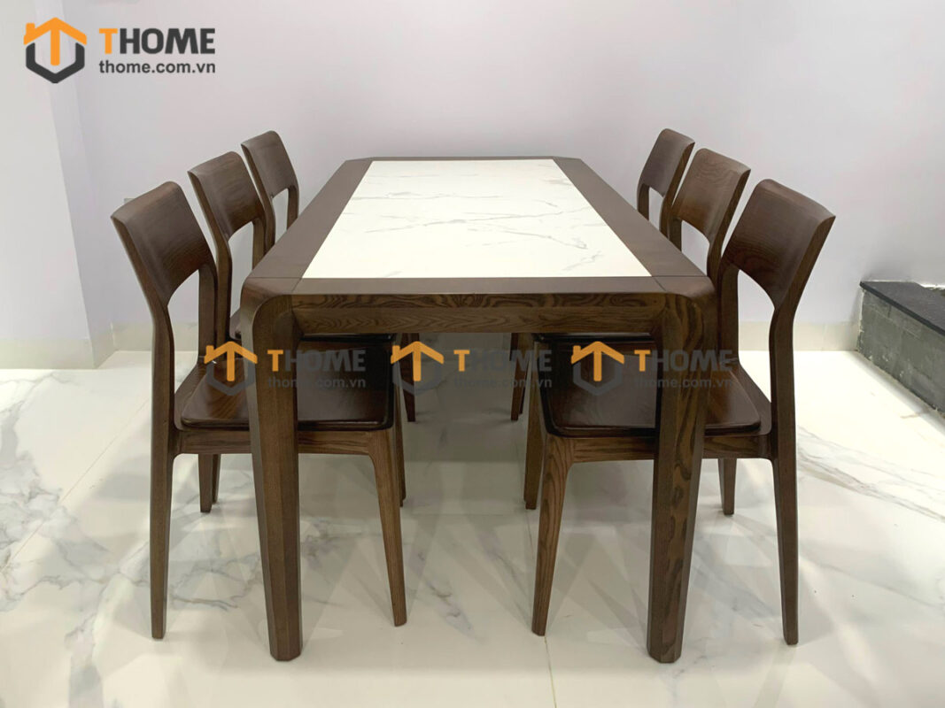 Ghế ăn gỗ sồi tự nhiên Venco màu óc chó GHEMG-26SN