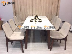 Ghế ăn gỗ sồi tự nhiên mặt nệm Ventura GHEMN-03SN