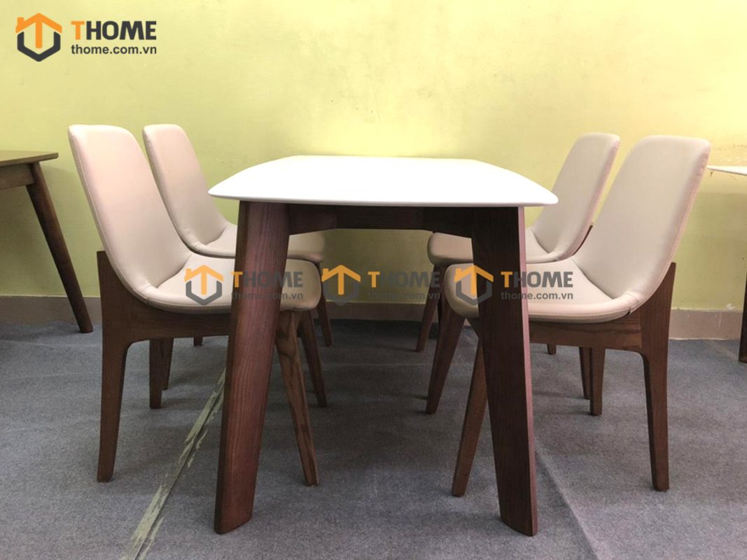 Ghế ăn gỗ sồi tự nhiên mặt nệm Ventura GHEMN-03SN