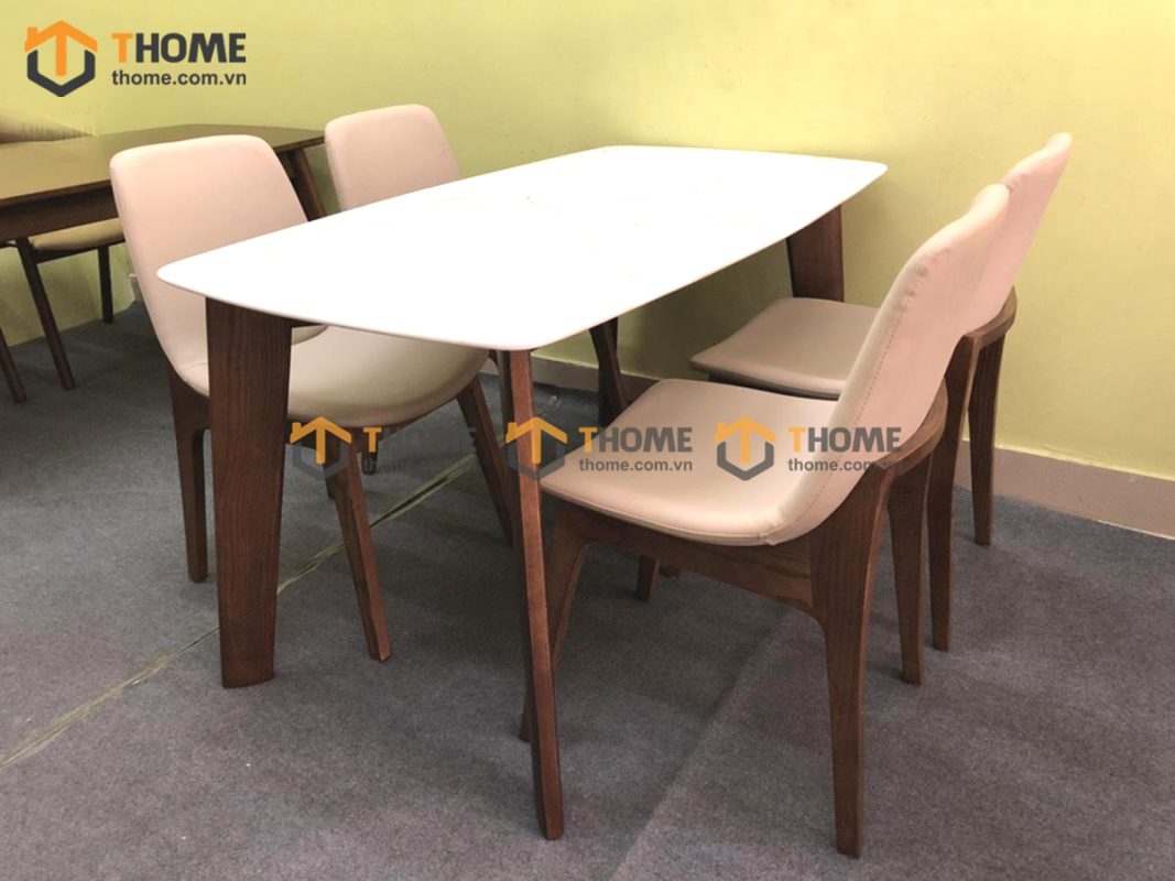 Ghế ăn gỗ sồi tự nhiên mặt nệm Ventura GHEMN-03SN