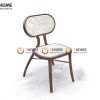 Ghế ăn gỗ sồi tự nhiên đan mây Viena mặt mây tựa oval GHEMM-11SN
