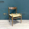 Ghế ăn gỗ sồi tự nhiên đan cói Wishbone vuông CH36 GHEMC-03SN