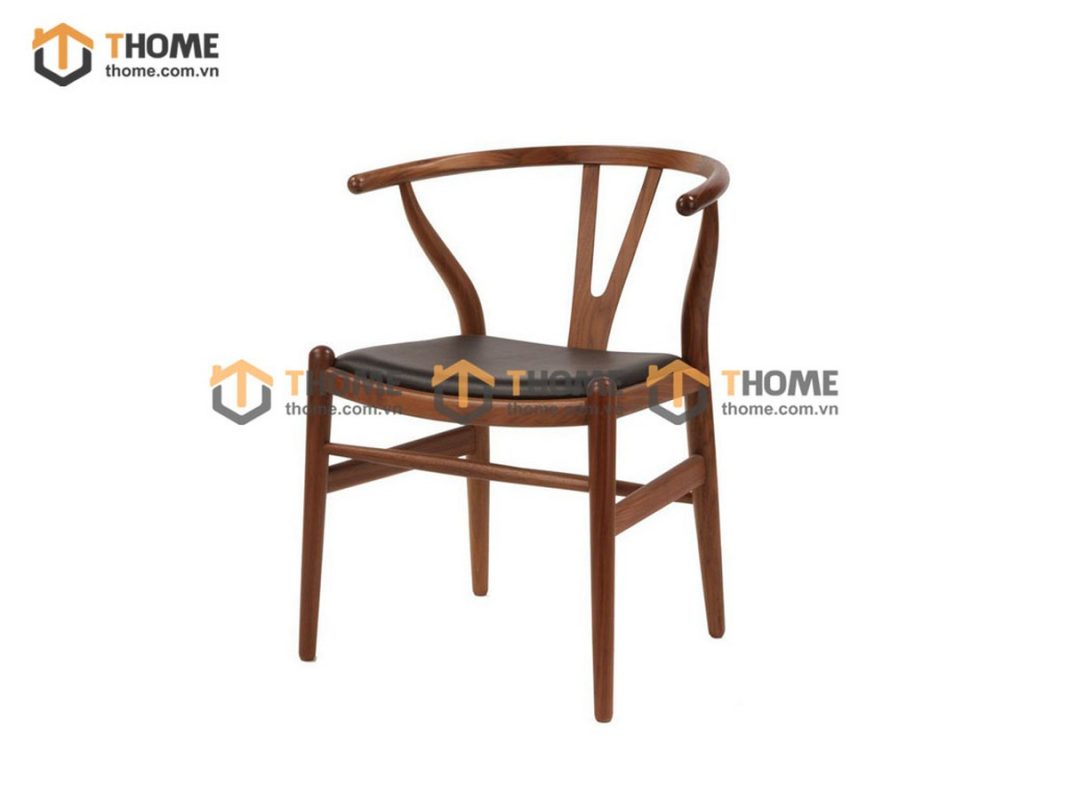 Ghế ăn gỗ sồi tự nhiên mặt nệm Wishbone GHEMN-33SN