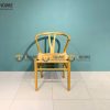 Ghế ăn gỗ sồi tự nhiên đan cói Wishbone màu tự nhiên GHEMC-01SN